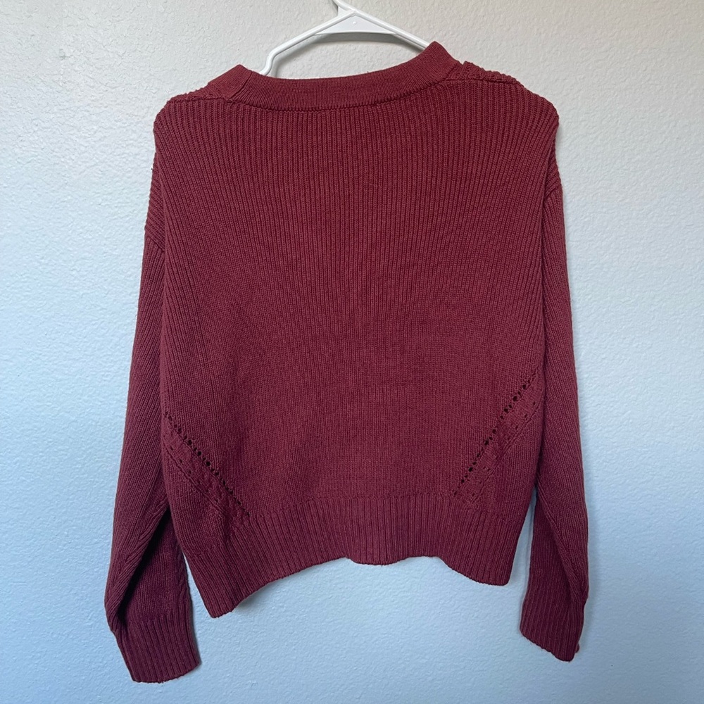 Marine Layer Women's Burgundy Button-Up Cardigan - Picture 7 of 7
